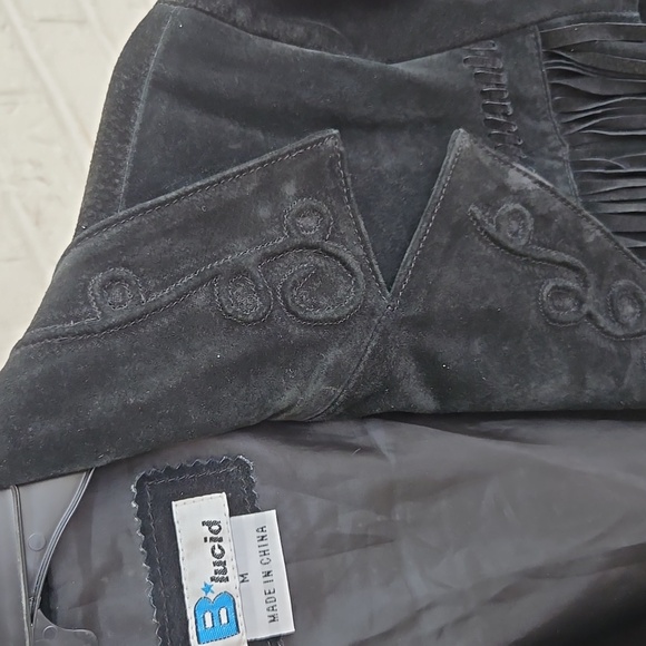 B lucid womens suede fringe jacket - Picture 6 of 10